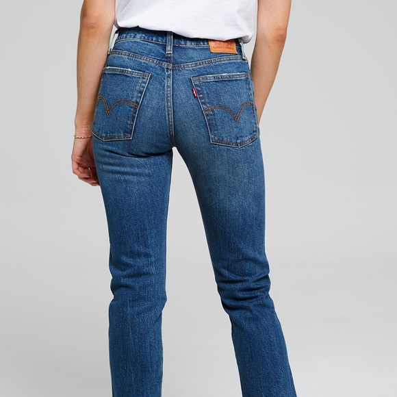 levi's wedgie fit white oak cone denim